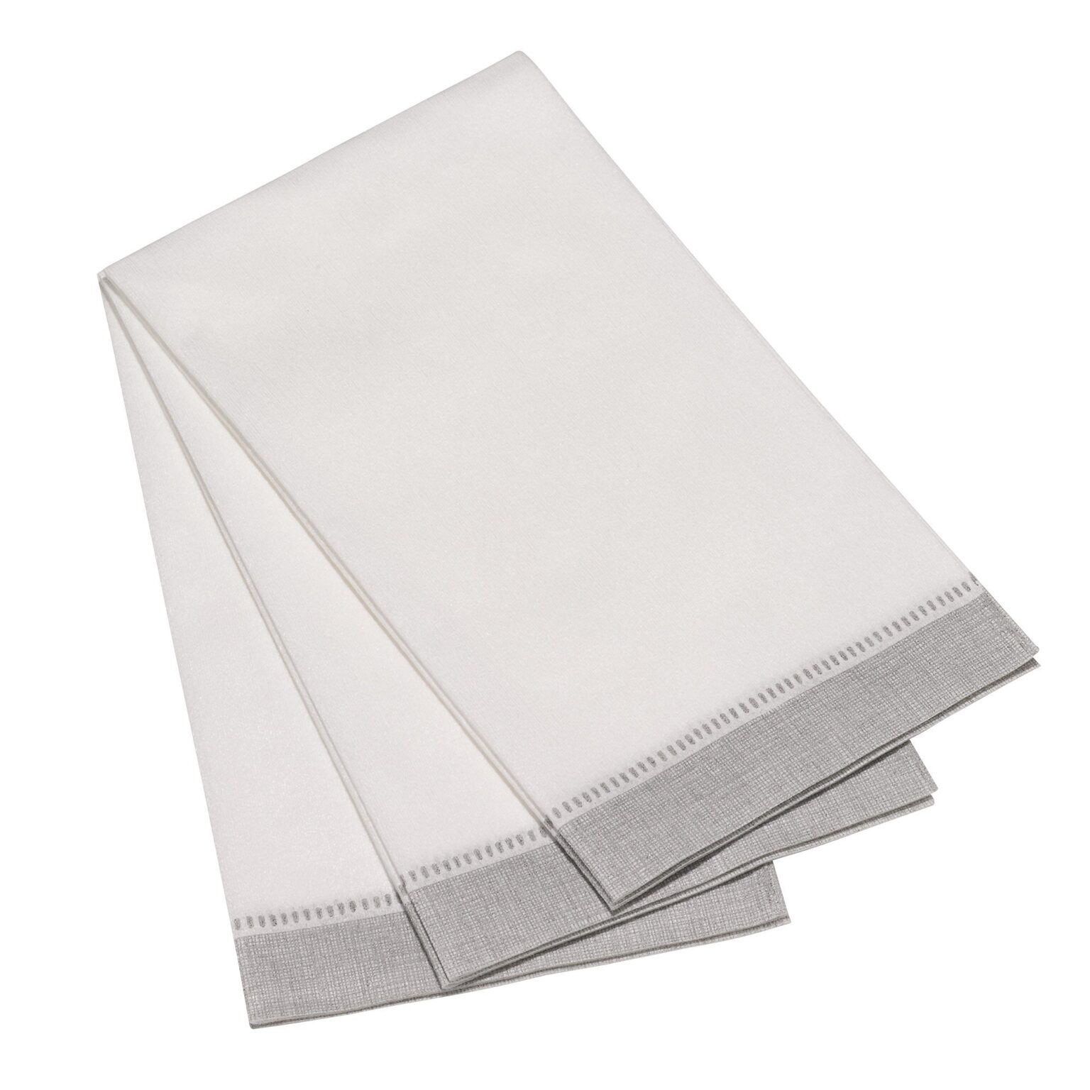 Silver Carlstitch Guest Towels - accents