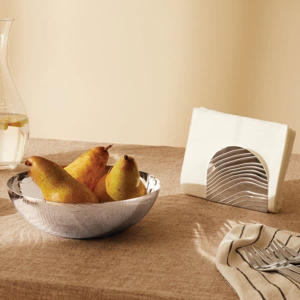 Mishloach Manos | Veneer Bowl & Servers by Alessi, Bartenura Rose Wine & Praline Chocolates - Image 4