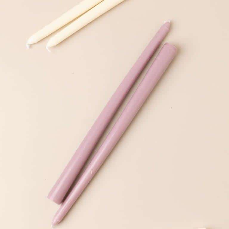 Set of 4 Purple Narrow Candles - Image 2