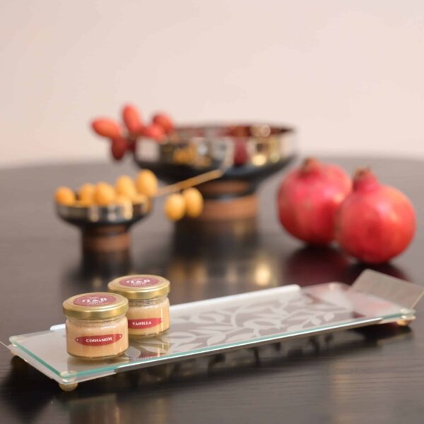 RH & Succos Gift Package | Pomegranate Tray & 2 Jars of Flavored Honey - Image 4