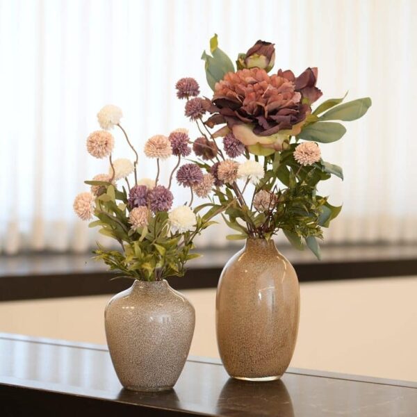 Flower Arrangement | Golden Stone Bloom Duo