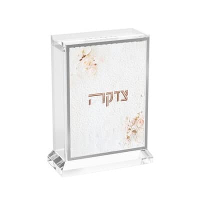 Tzedakah Box - Leatherite, Blush Rose