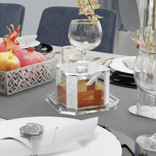 RH & Succos Gift Package | White Pearl Honey Dish & 2 Flavored Honey’s – תמונה 4