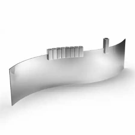 Wave Menorah, Silver