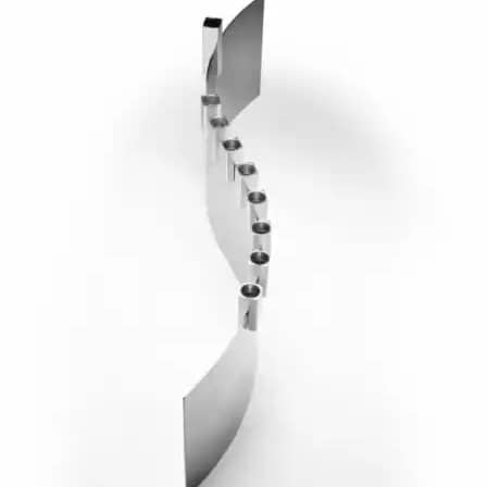 Wave Menorah, Silver - Image 3