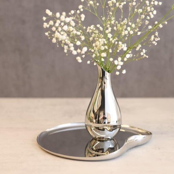 Gift Package | Small Drift Tray and Mini Bud Vase by Robert Welch with Baby's Breath Flowers