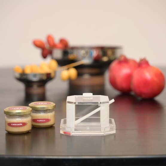 RH & Succos Gift Package | White Pearl Honey Dish & 2 Flavored Honey’s – תמונה 5