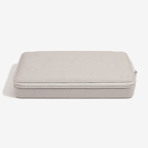 Large Travel Jewelry Box, Taupe – תמונה 4