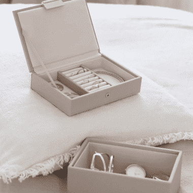 Mini Jewelry Box, Set of 2, Taupe – תמונה 8