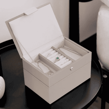 Mini Jewelry Box, Set of 2, Taupe – תמונה 9