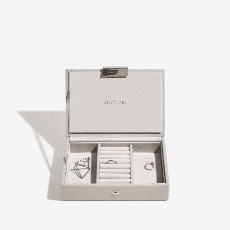 Mini Jewelry Box, Set of 2, Taupe – תמונה 5