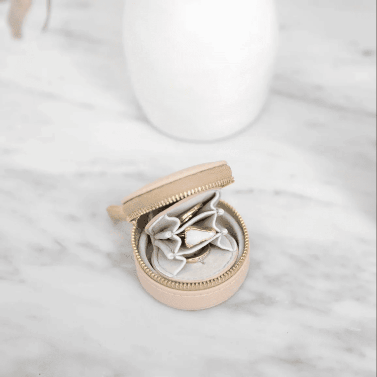 Mini Travel Jewelry Box, Blush – תמונה 4