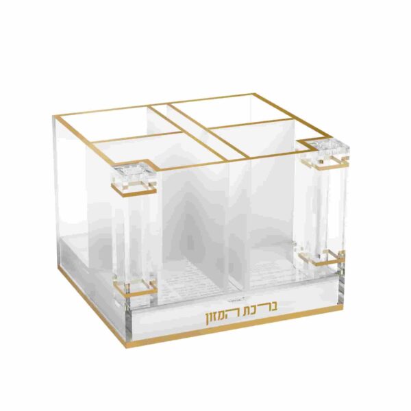 Classic Cutlery and Napkin Holder with Salt & Bencher Set, Gold