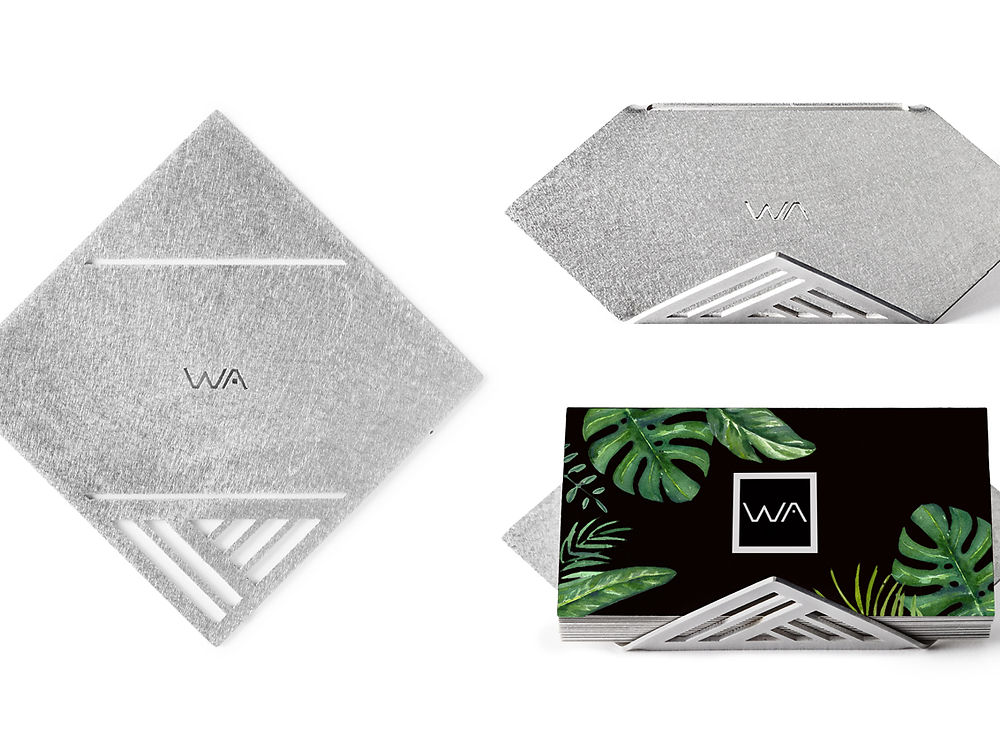 Polly Geometric Business Card Holder - Image 3