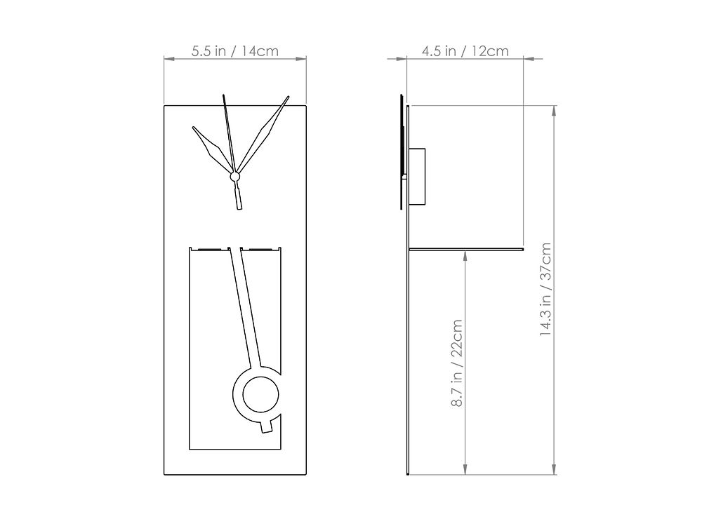 Zman Black Floating Clock - Image 4