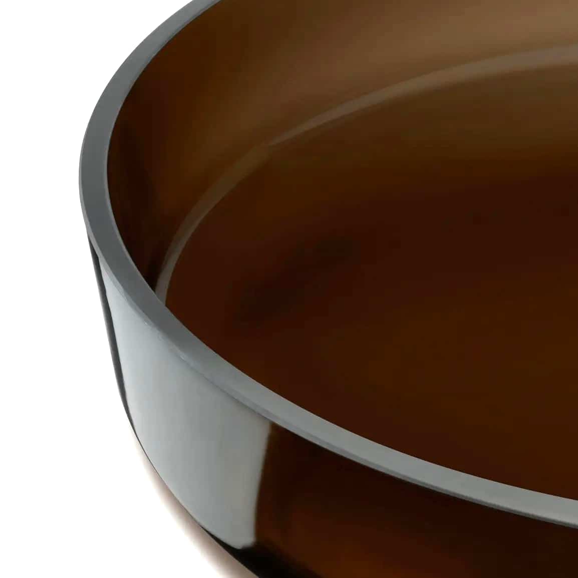Collective Low Glass Bowl, Caramel - Image 4