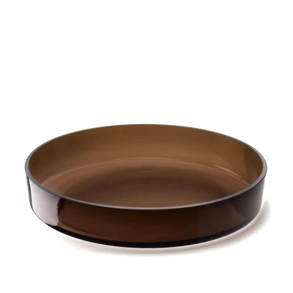 Collective Low Glass Bowl, Caramel