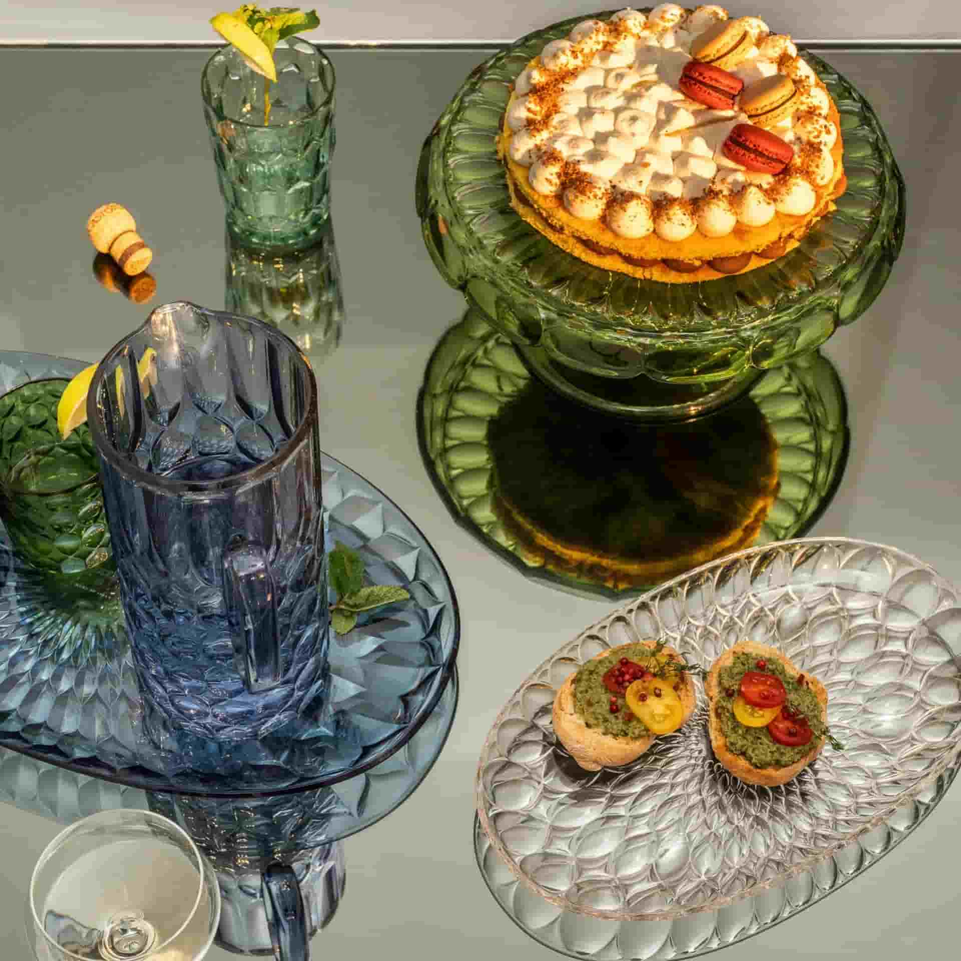 Vanity Oval Serving Tray, Clear – תמונה 2