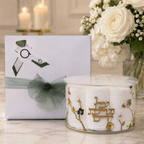 Gift Package | Ornate Garden Towel Box with 8 Luxurious Towels