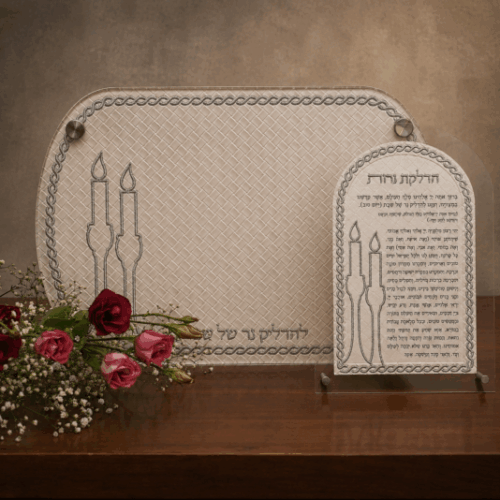 Gift Package | Woven Leather Candle Tray and Hadlokas Neiros Stand